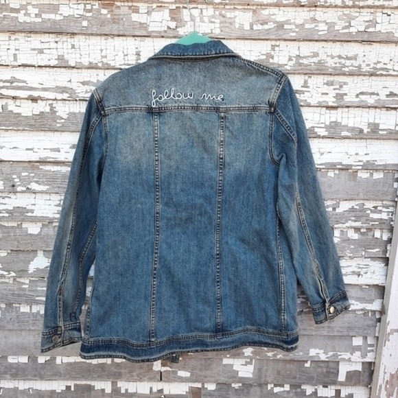 AVEC LES FILLES “Follow Me" Denim Jacket size small - Picture 4 of 6